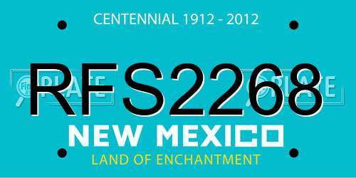 RFS2268 New Mexico License Plate