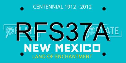 RFS37A New Mexico License Plate