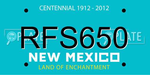 RFS650 New Mexico License Plate