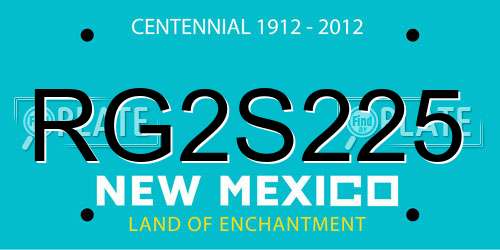 RG2S225 New Mexico License Plate
