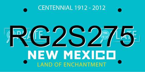 RG2S275 New Mexico License Plate