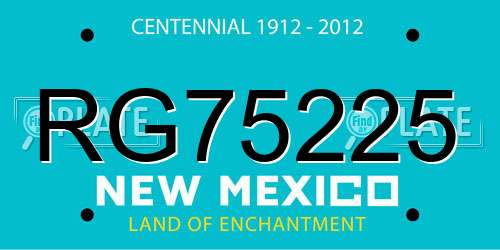 RG75225 New Mexico License Plate