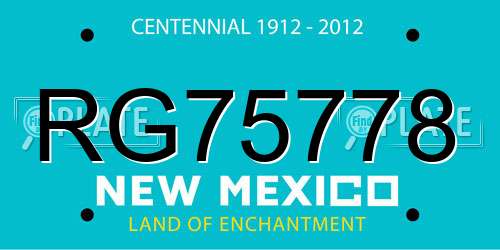 RG75778 New Mexico License Plate