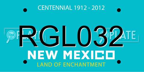 RGL032 New Mexico License Plate