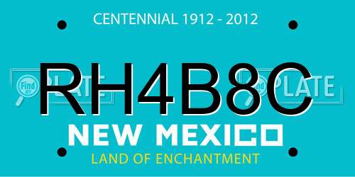 RH4B8C New Mexico License Plate