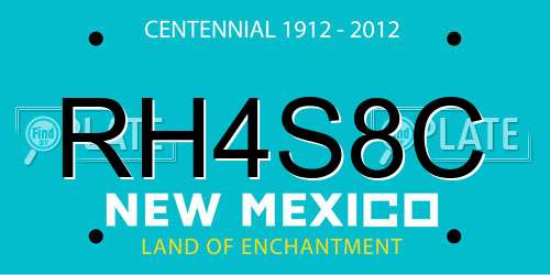 RH4S8C New Mexico License Plate
