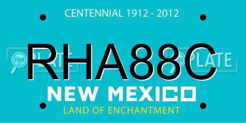 RHA88C New Mexico License Plate
