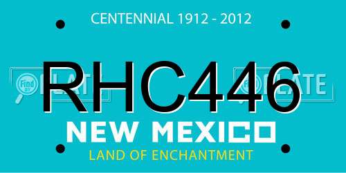 RHC446 New Mexico License Plate