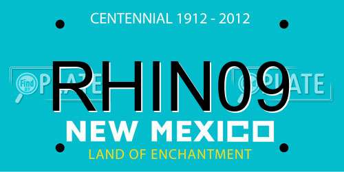 RHIN09 New Mexico License Plate
