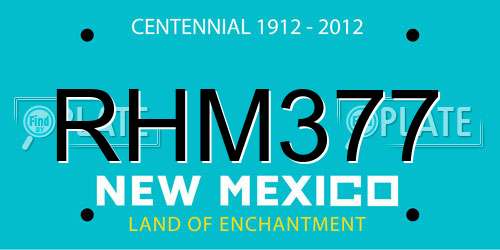 RHM377 New Mexico License Plate