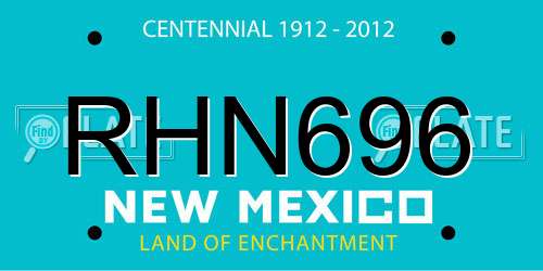 RHN696 New Mexico License Plate