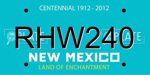 RHW240 New Mexico License Plate