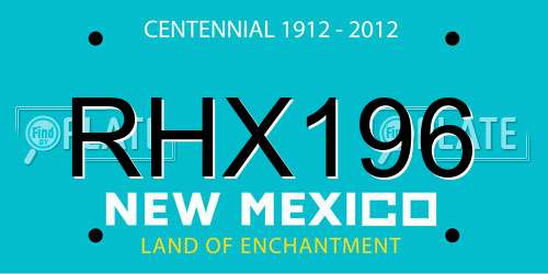 RHX196 New Mexico License Plate