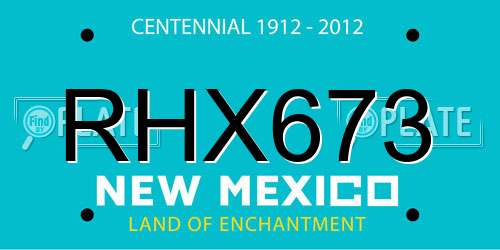 RHX673 New Mexico License Plate