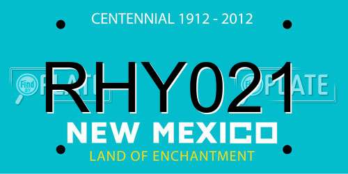 RHY021 New Mexico License Plate