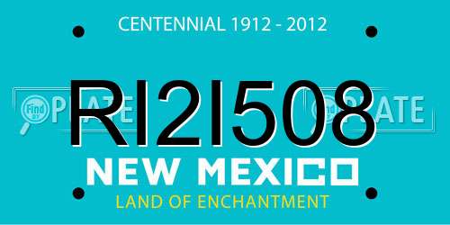 RI2I508 New Mexico License Plate