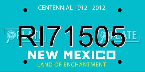 RI71505 New Mexico License Plate