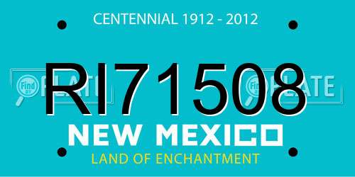RI71508 New Mexico License Plate
