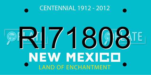 RI71808 New Mexico License Plate