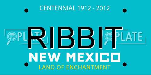 RIBBIT New Mexico License Plate