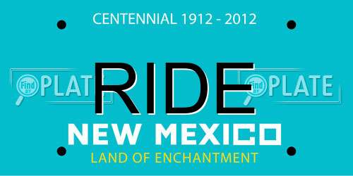RIDE New Mexico License Plate