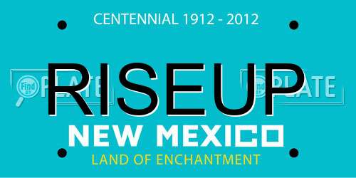 RISEUP New Mexico License Plate