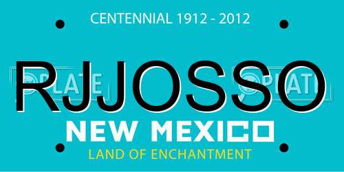 RJJOSSO New Mexico License Plate