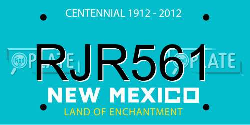RJR561 New Mexico License Plate