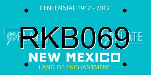 RKB069 New Mexico License Plate