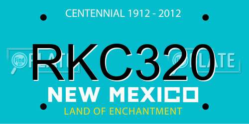 RKC320 New Mexico License Plate