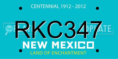 RKC347 New Mexico License Plate