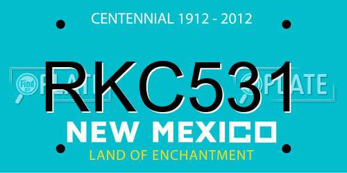 RKC531 New Mexico License Plate