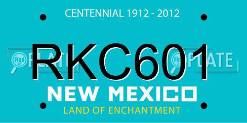RKC601 New Mexico License Plate