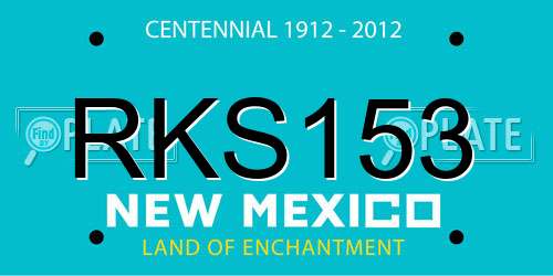 RKS153 New Mexico License Plate