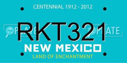 RKT321 New Mexico License Plate