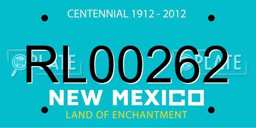 RL00262 New Mexico License Plate