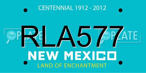 RLA577 New Mexico License Plate