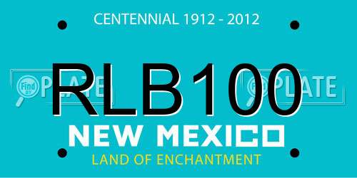 RLB100 New Mexico License Plate