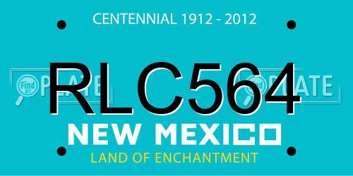 RLC564 New Mexico License Plate