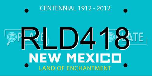 RLD418 New Mexico License Plate