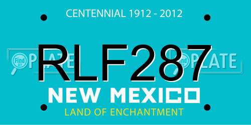RLF287 New Mexico License Plate