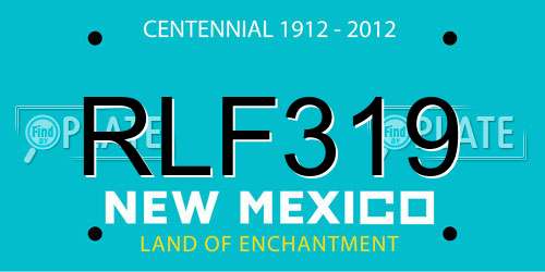 RLF319 New Mexico License Plate