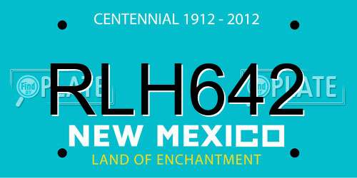 RLH642 New Mexico License Plate