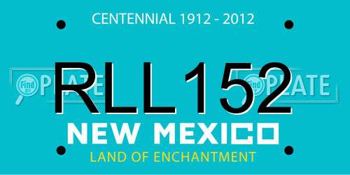 RLL152 New Mexico License Plate