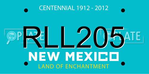 RLL205 New Mexico License Plate