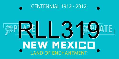 RLL319 New Mexico License Plate
