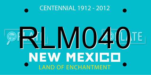 RLM040 New Mexico License Plate
