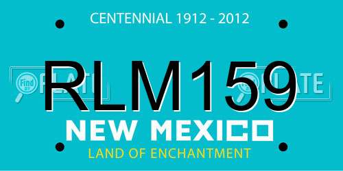 RLM159 New Mexico License Plate