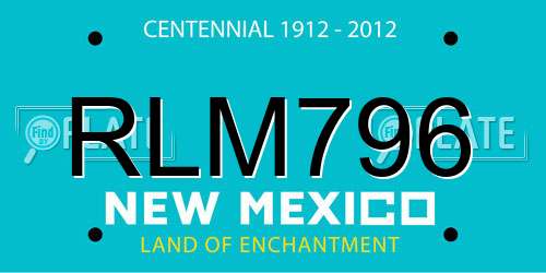 RLM796 New Mexico License Plate