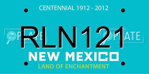 RLN121 New Mexico License Plate
